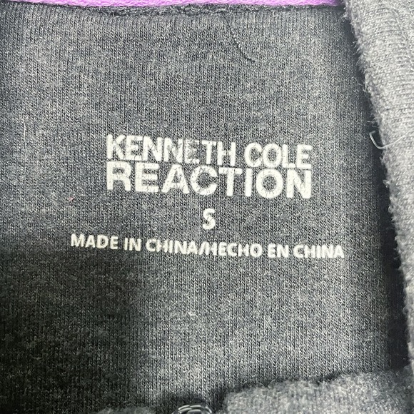 Kenneth Cole Reaction Gray Fitted Full Zip Sweatshirt Jacket Women's Size Small - Picture 3 of 5